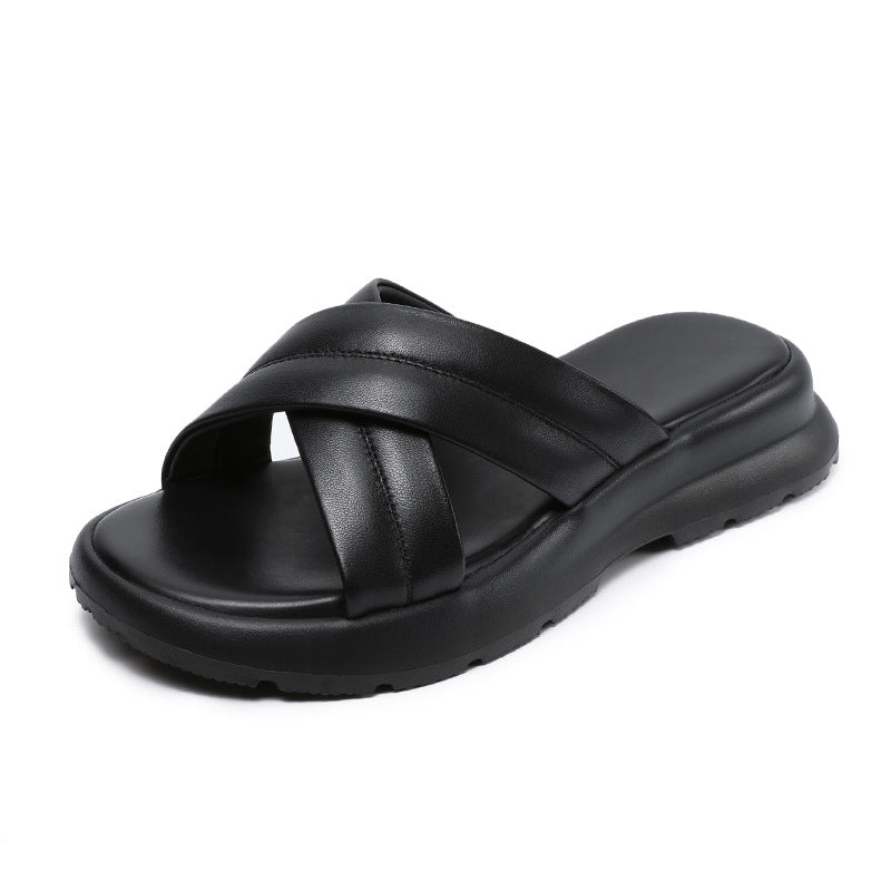 Miesten Cross-Strap Comfort Slide -sandaalit Luvik