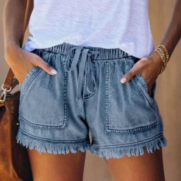 Luvik | Tyylikkäät Denim Lyhyet Housut Rennon Kesäilmeen Vuoksi