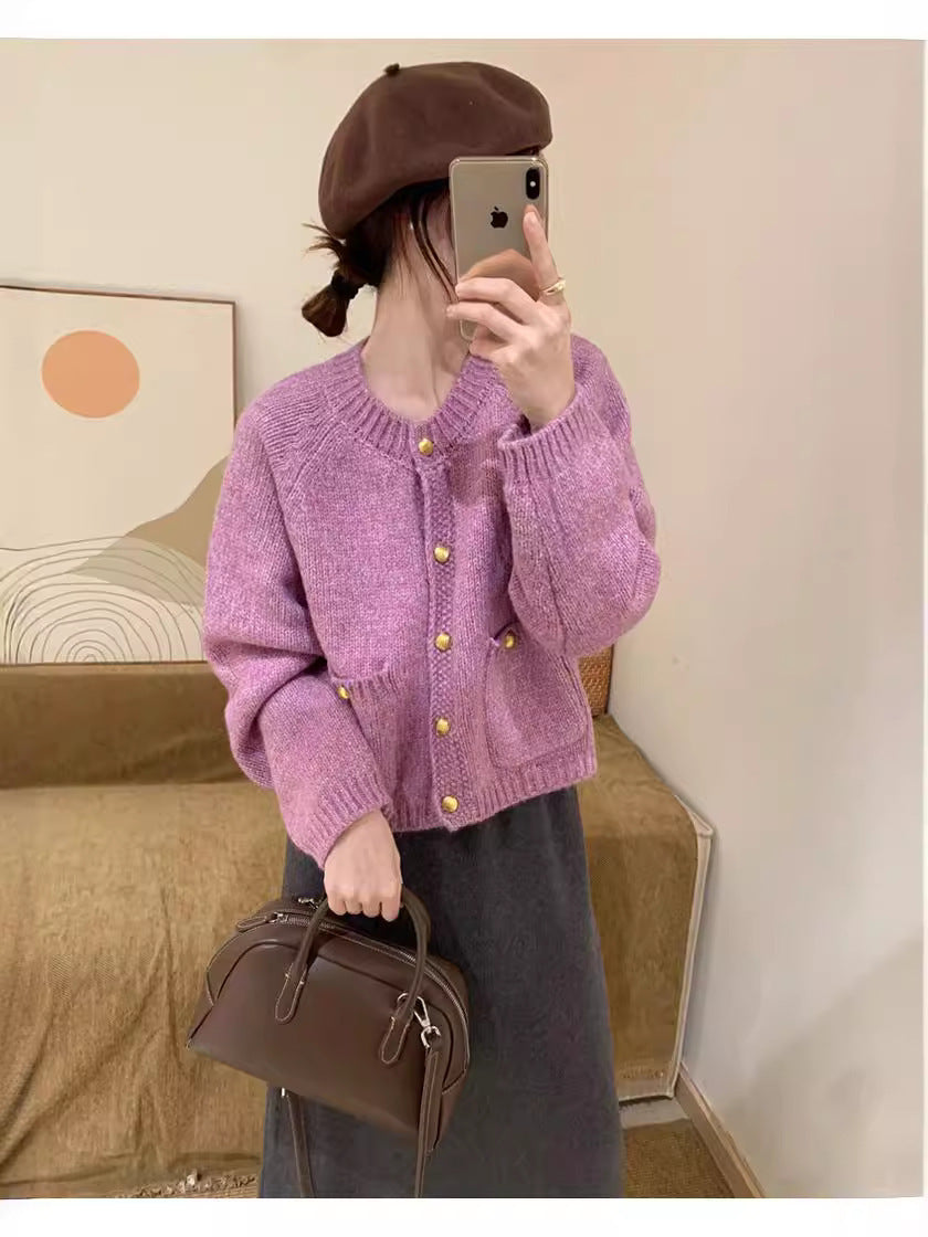 Luvik | Loose Cropped Sweater Coat – Lännen tyyli nuorekkaalla ilmeellä
