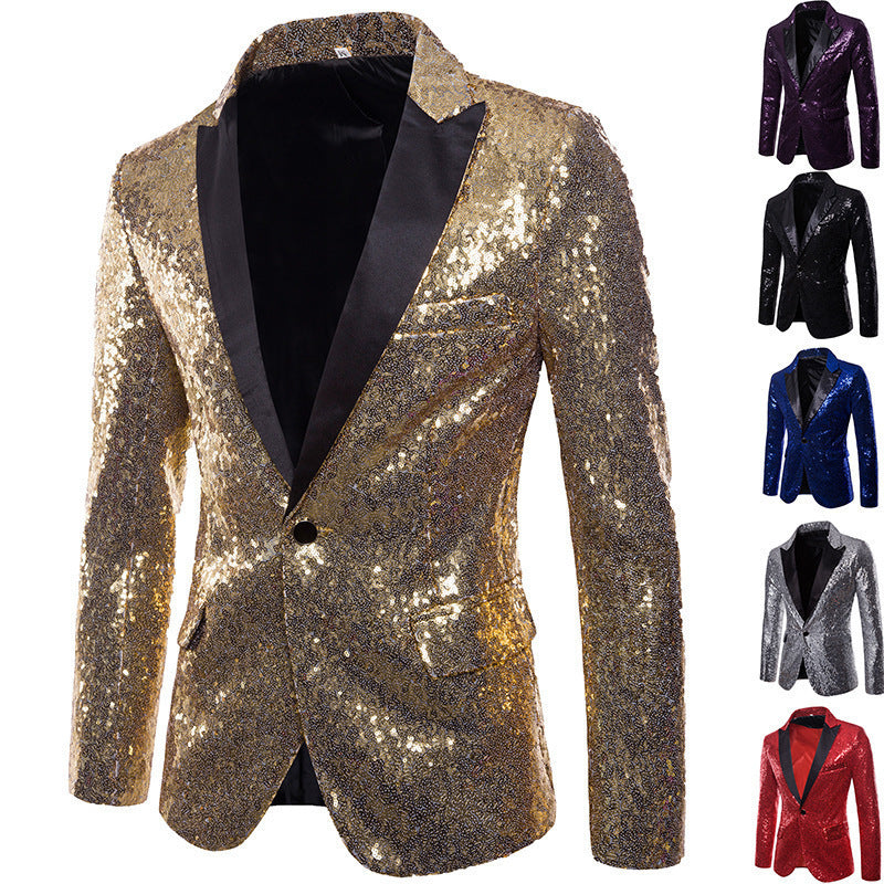 Miesten Paillette Virallinen Blazer Luvik
