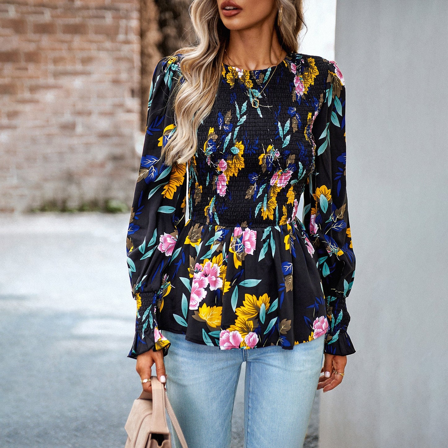 Luvik | Trendy Women's Casual Long Sleeve Print Shirt – Stylish Fashion Choice