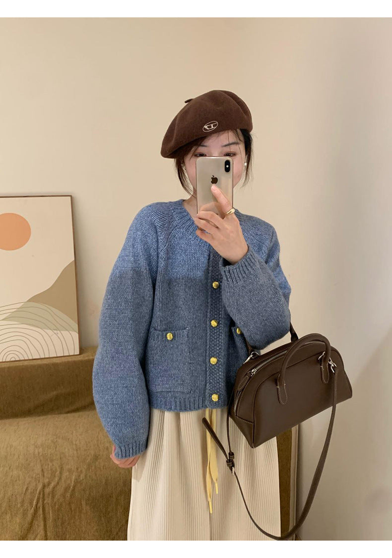 Luvik | Loose Cropped Sweater Coat – Lännen tyyli nuorekkaalla ilmeellä