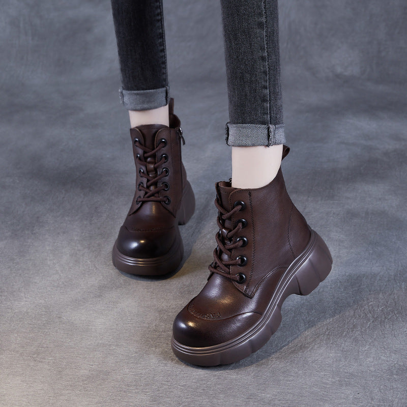 Nainen High-Top Muoti Taistelukengät chunky-pohjalla Luvik