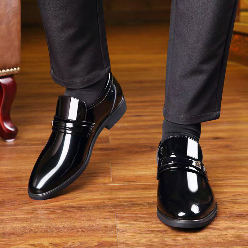 Miesten ylelliset lakatun nahkaiset slingback-kengät juhlakengät Luvik