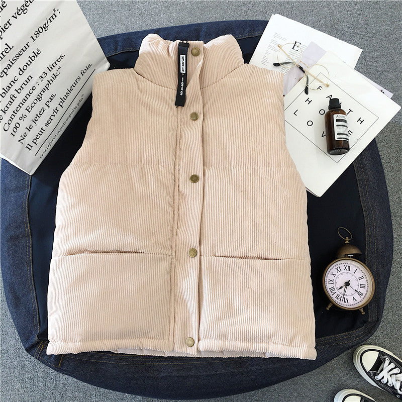 Femme Corduroy Puffer Liivi Luvik