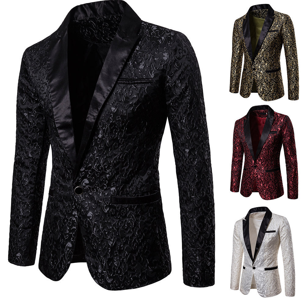 Miesten Elegantti Kukkakuosisatiini Blazer Luvik