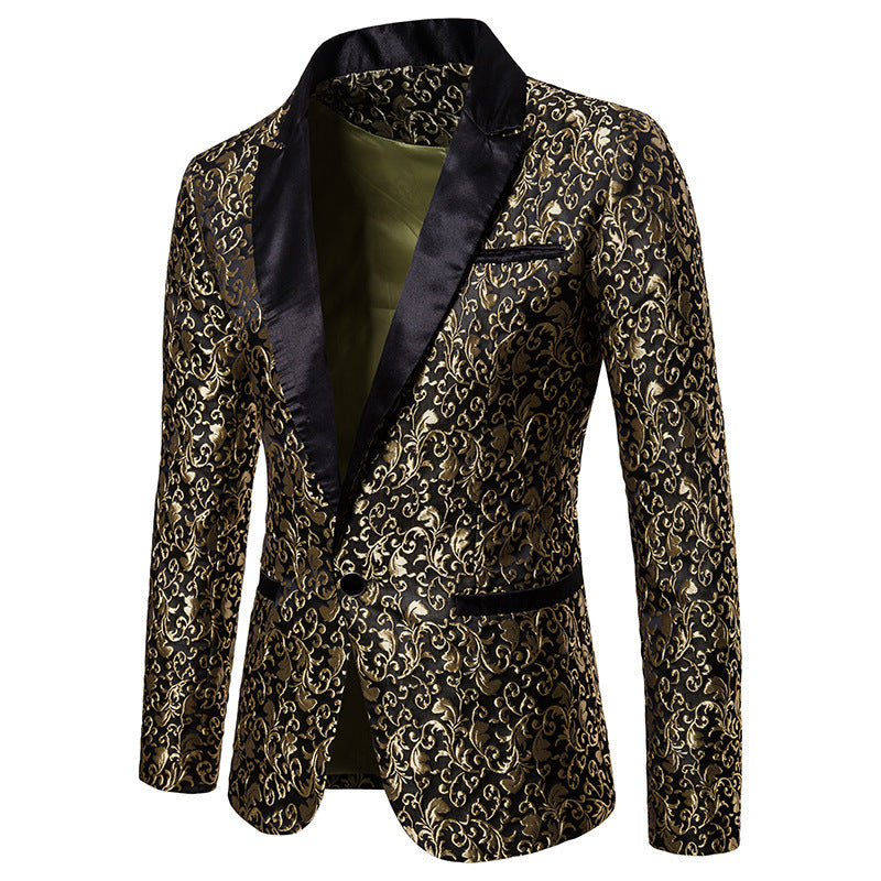 Miesten Elegantti Kukkakuosisatiini Blazer Luvik