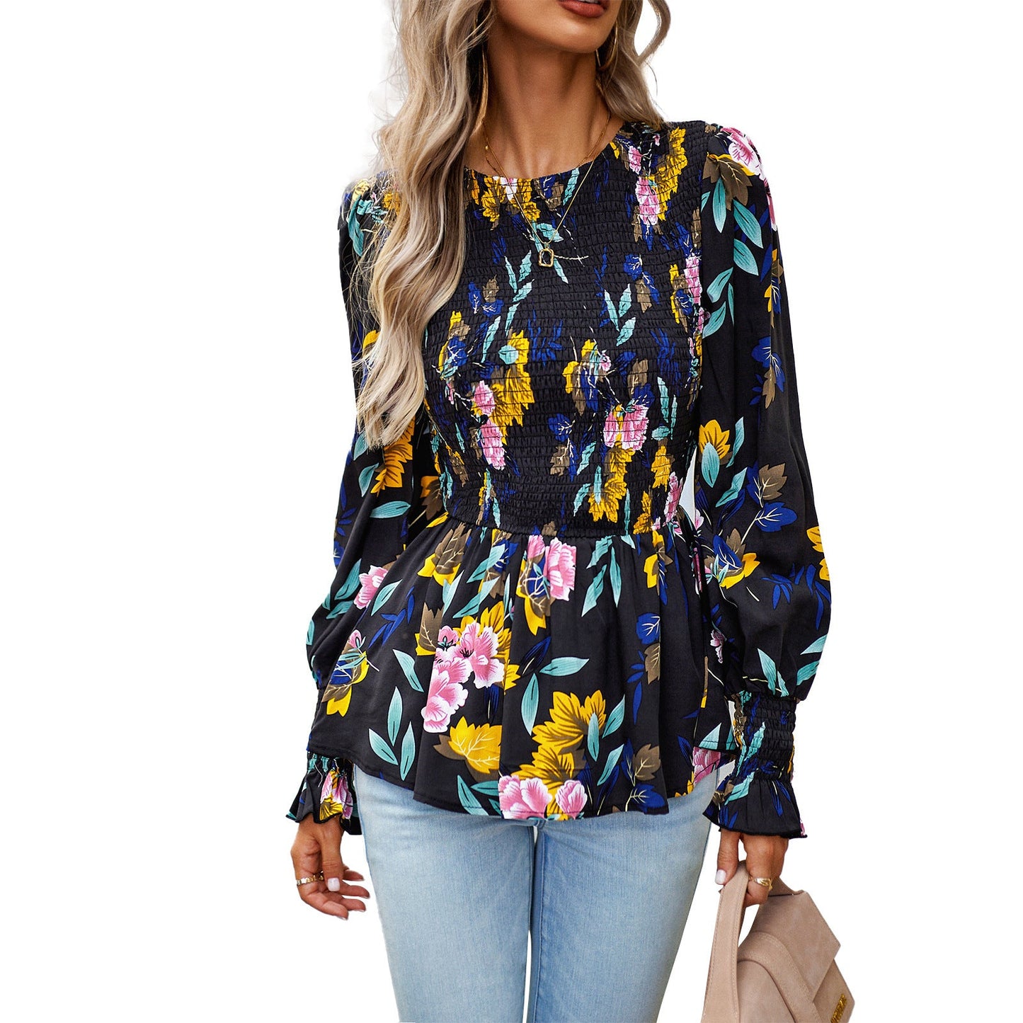 Luvik | Trendy Women's Casual Long Sleeve Print Shirt – Stylish Fashion Choice