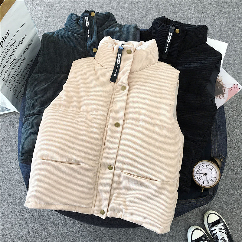 Femme Corduroy Puffer Liivi Luvik