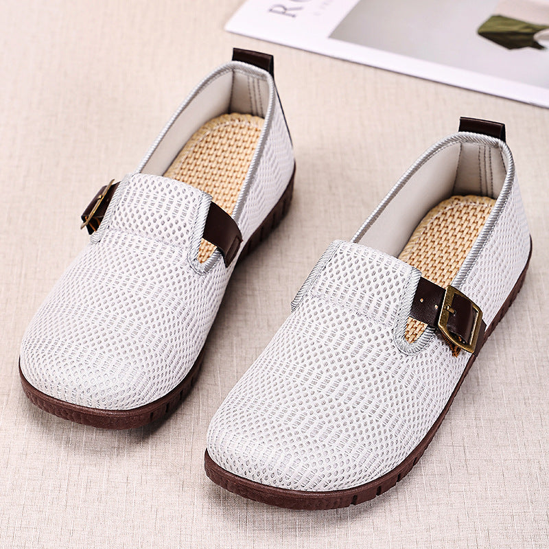 Naisten Hengittävät Slip-On Mokassinit Muodikkaalla Hihnalla Luvik