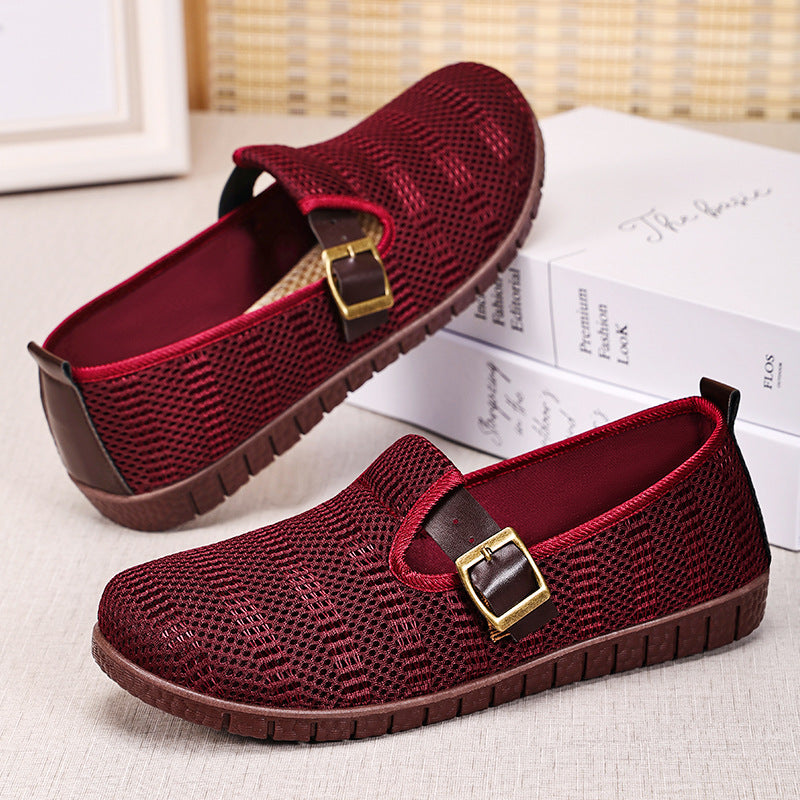 Naisten Hengittävät Slip-On Mokassinit Muodikkaalla Hihnalla Luvik