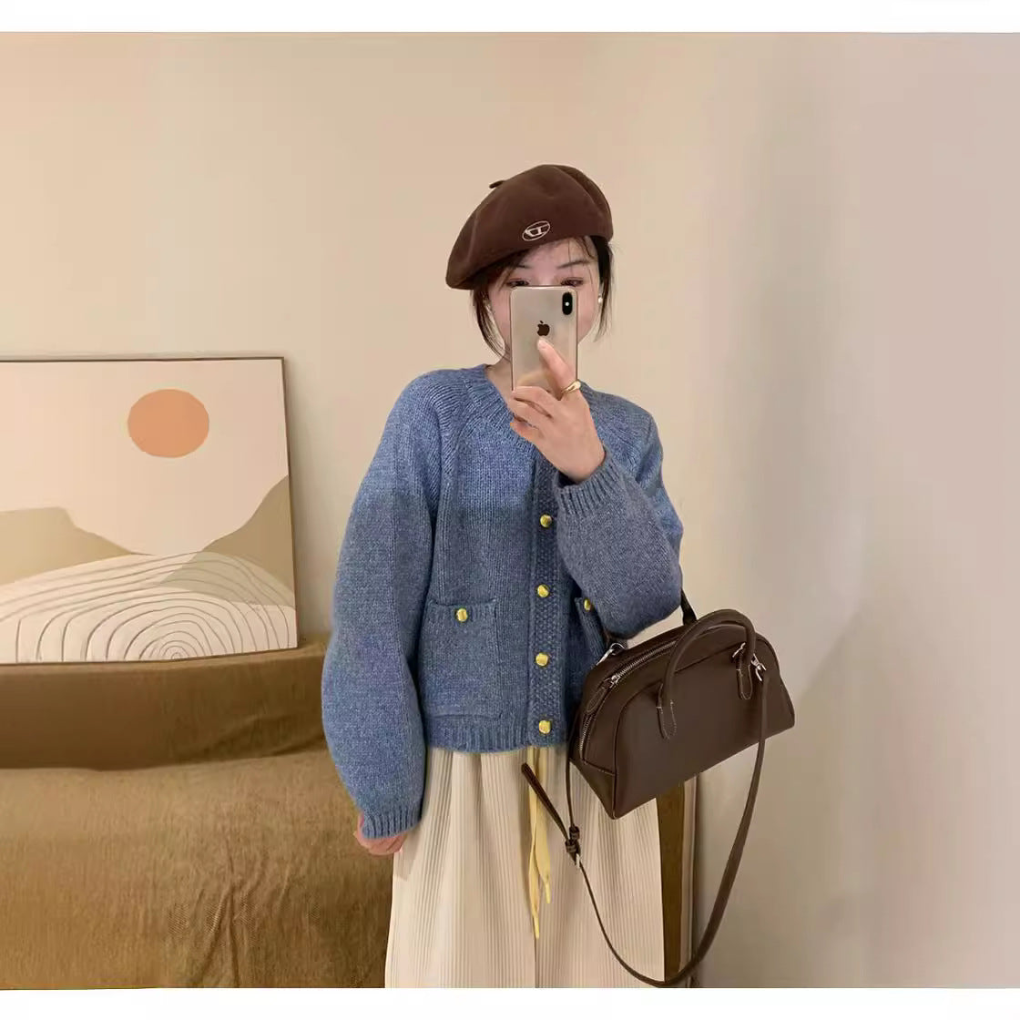 Luvik | Loose Cropped Sweater Coat – Lännen tyyli nuorekkaalla ilmeellä