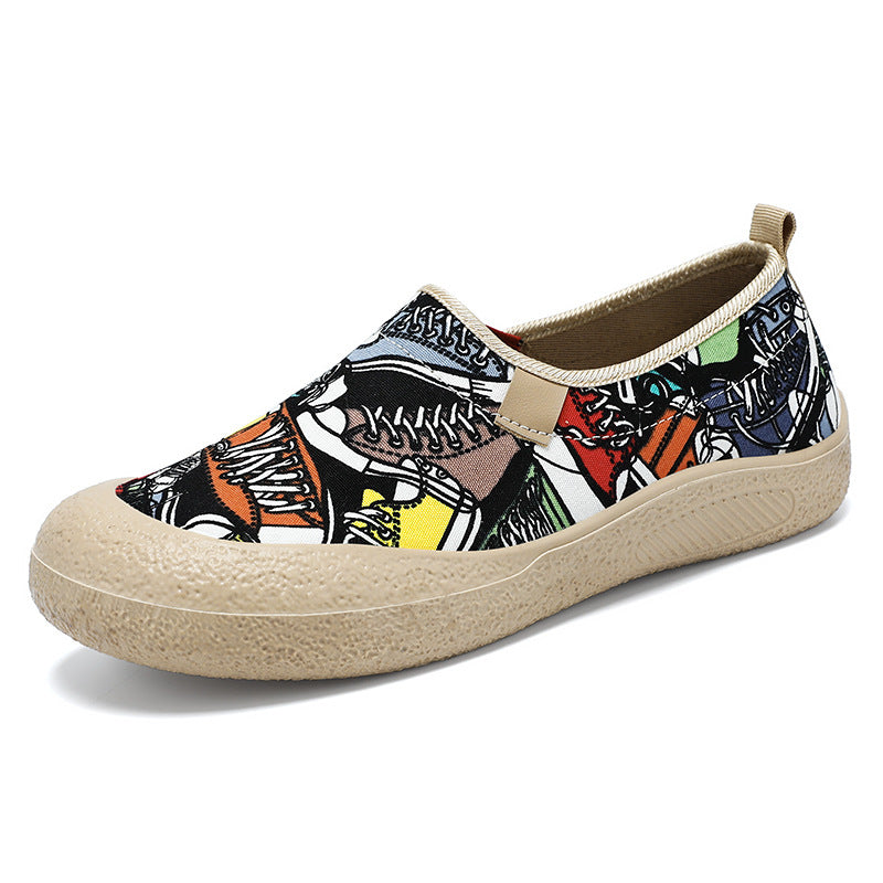 Femme Stylish Slip-On Clogs taiteellisella graafisella suunnittelulla Luvik