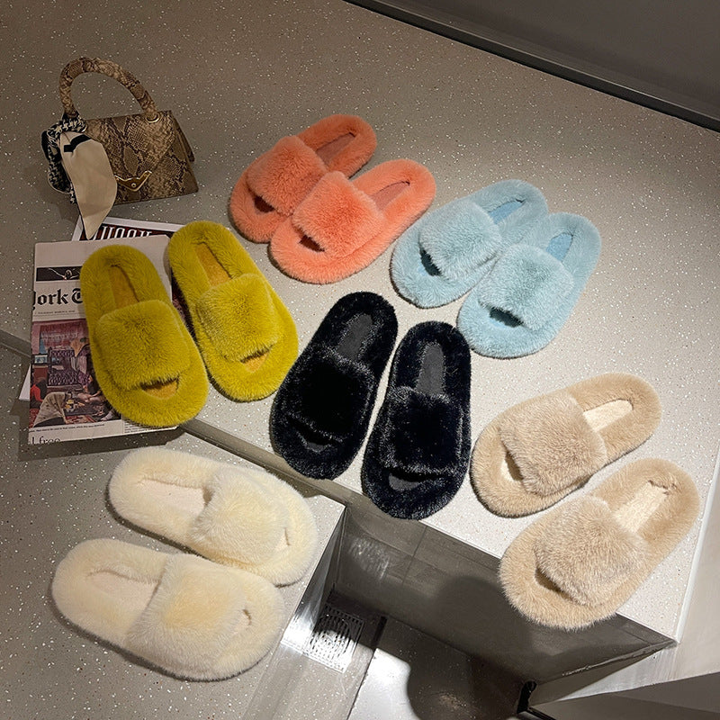 Naisten pörröiset tossut pehmeällä pörröllä ja ergonomisella sisäpohjalla Luvik