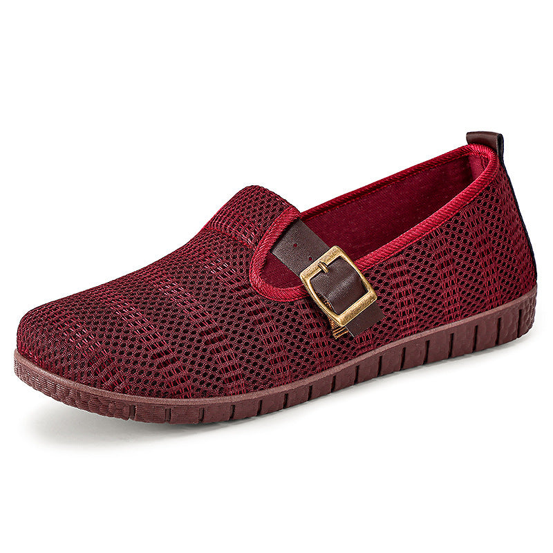 Naisten Hengittävät Slip-On Mokassinit Muodikkaalla Hihnalla Luvik