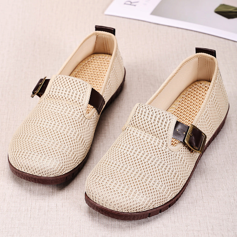 Naisten Hengittävät Slip-On Mokassinit Muodikkaalla Hihnalla Luvik