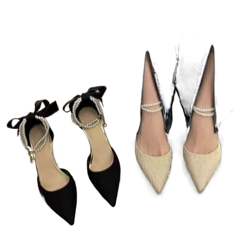 Naisten elegantit Slingback-korkokengät, joissa on siro remmi ja kiiltävä pinta Luvik