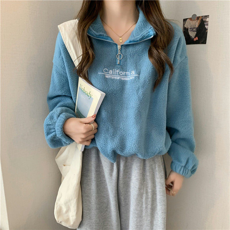Femme Cozy Fleece Neljännes-vetoketju Pusero Luvik