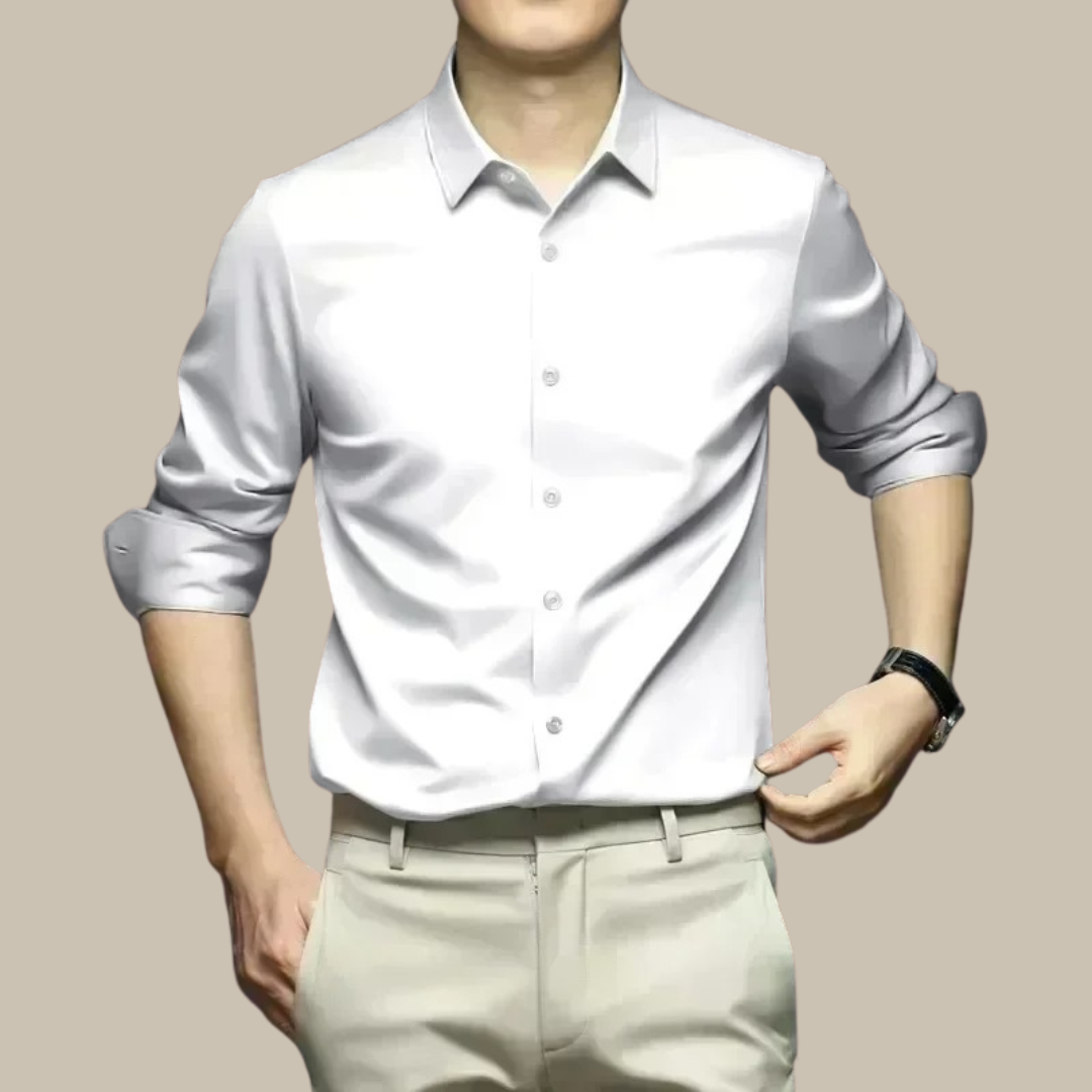Luvik | Luxurious Silk Men's Shirt In Casual Style