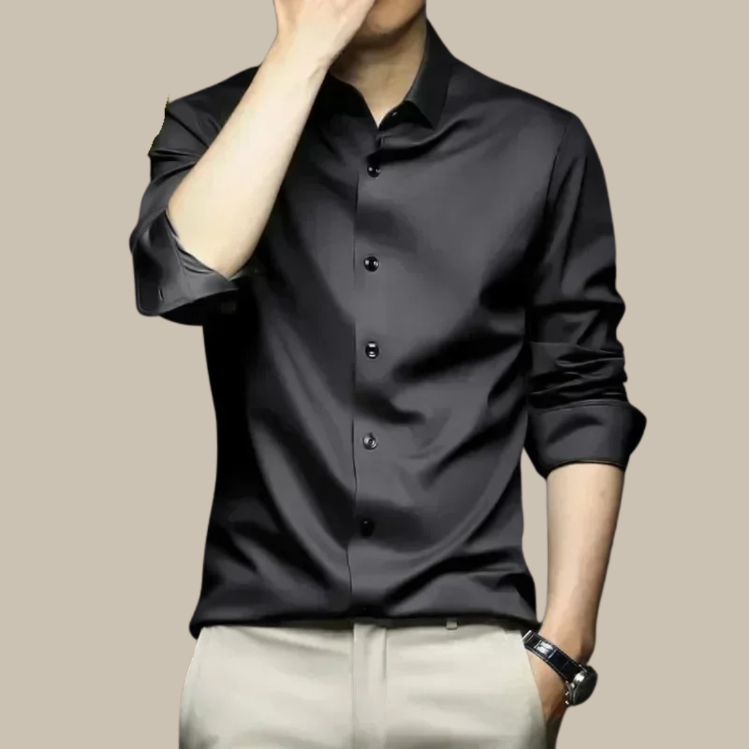 Luvik | Luxurious Silk Men's Shirt In Casual Style