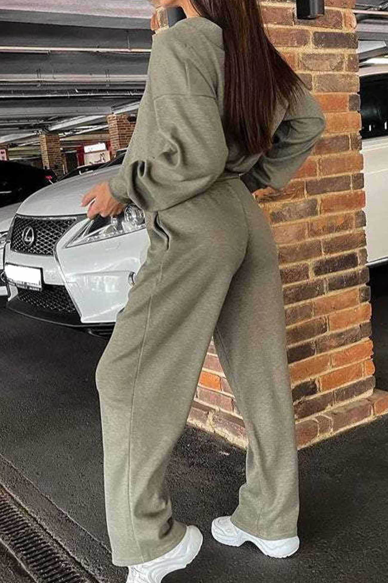 Luvik | Color Button-Up Wool Jacket Long Pants Set