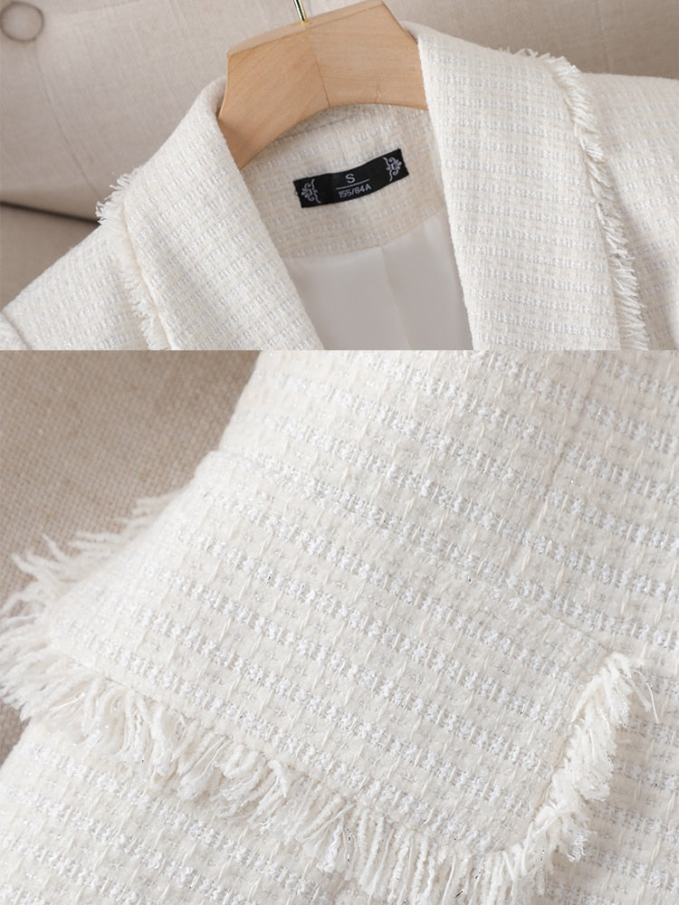 Luvik | Elegant Fringed Blazer Elena From Structured Fabric