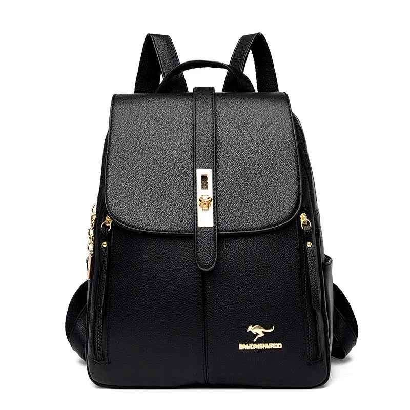 Luvik | Anti Diebstahl Lederrucksack Für Damen Mit Großem Fassungsvermögen