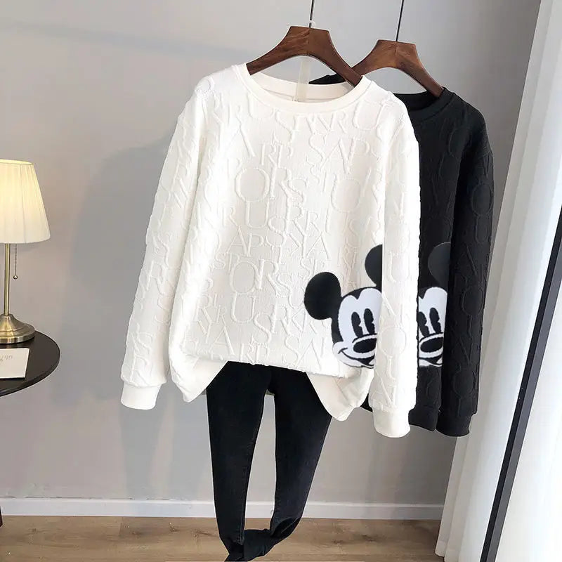 Luvik | Mickey Mouse Painettu Irto Huppari