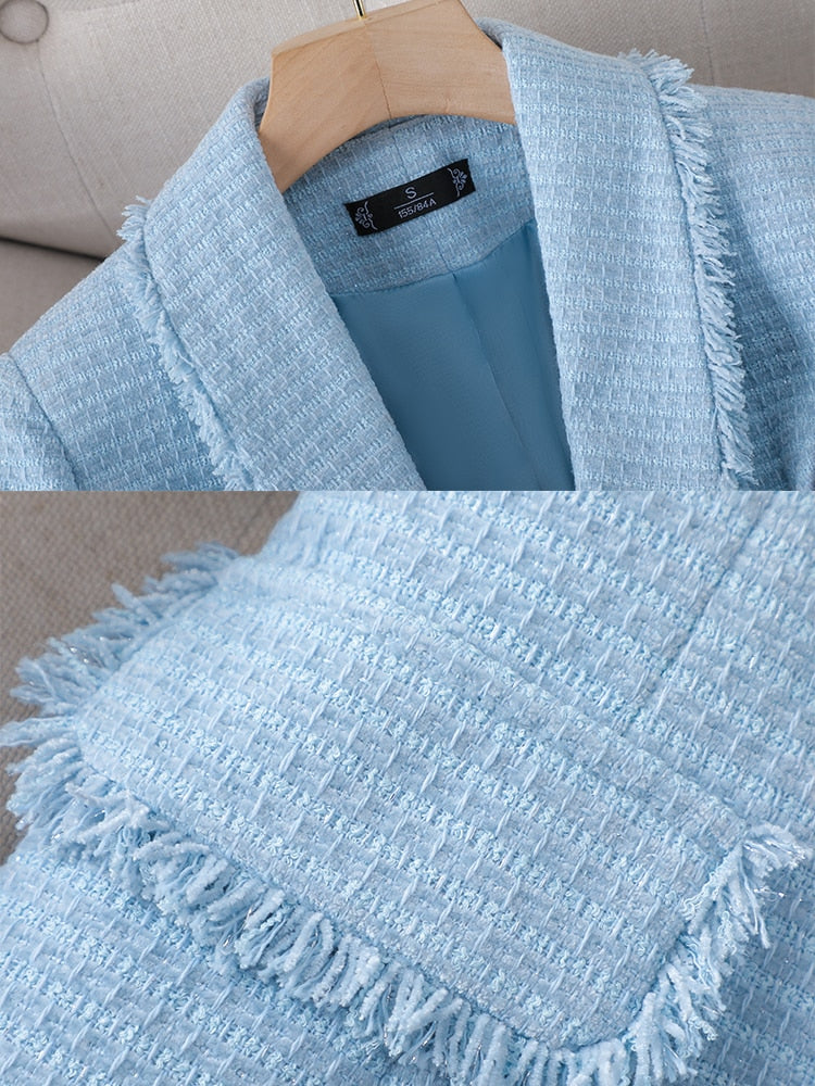 Luvik | Elegant Fringed Blazer Elena From Structured Fabric