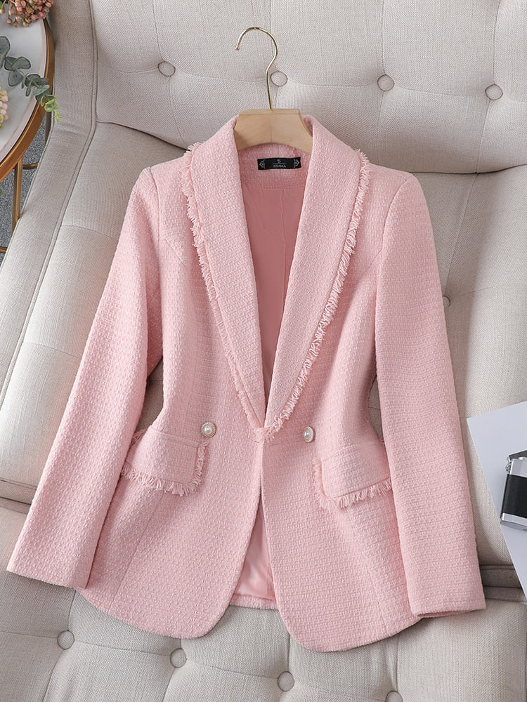 Luvik | Elegant Fringed Blazer Elena From Structured Fabric
