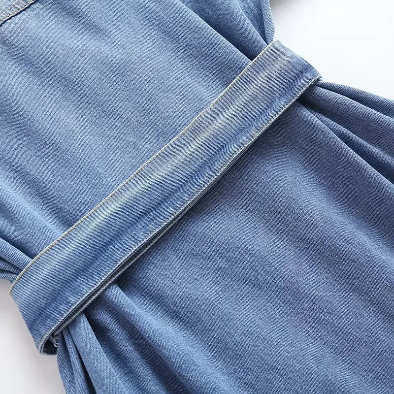 Luvik | Langer Denim Trenchcoat Für Damen