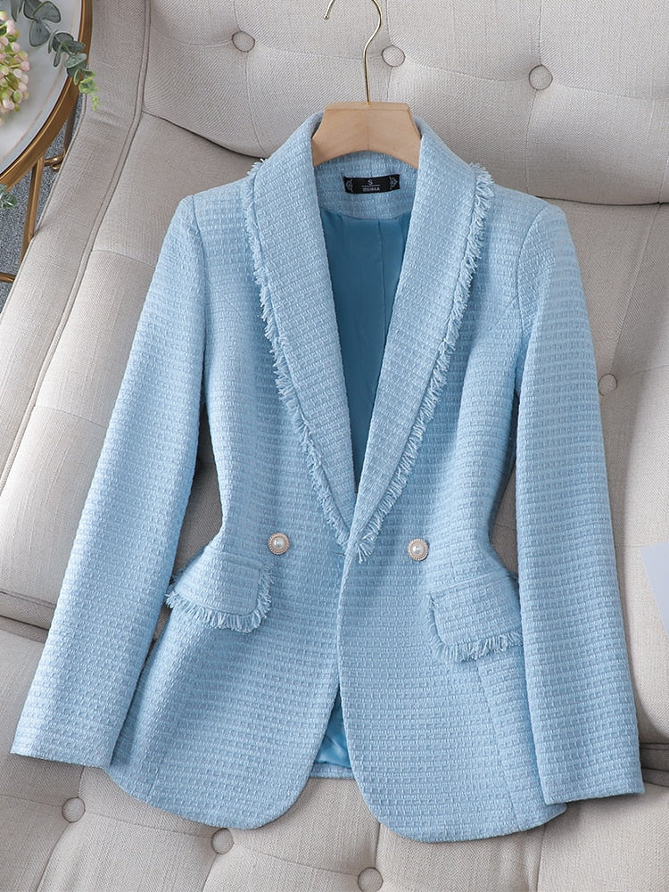 Luvik | Elegant Fringed Blazer Elena From Structured Fabric