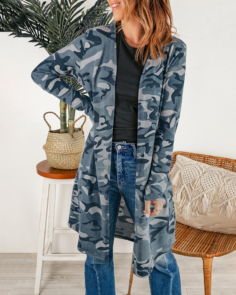 Luvik | Langärmelige Offene Strickjacke