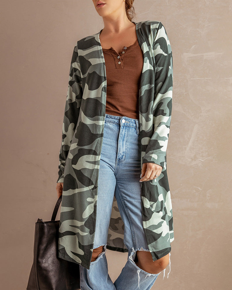 Luvik | Langärmelige Offene Strickjacke