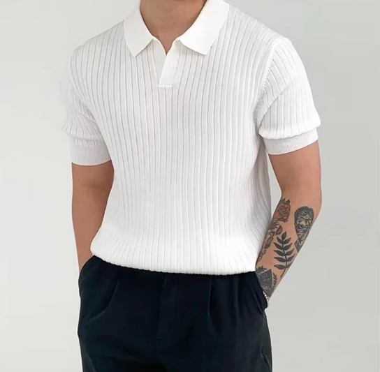 Luvik | Ribbed Polo made of cotton