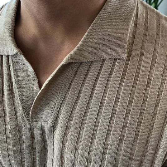 Luvik | Ribbed Polo made of cotton