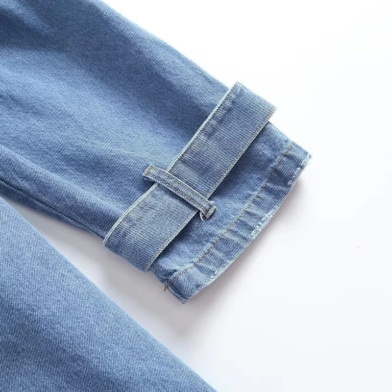 Luvik | Langer Denim Trenchcoat Für Damen