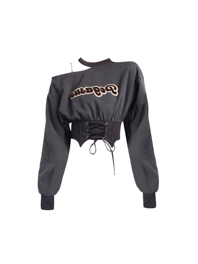 Luvik | Linke Schatten Crop Sweatshirt