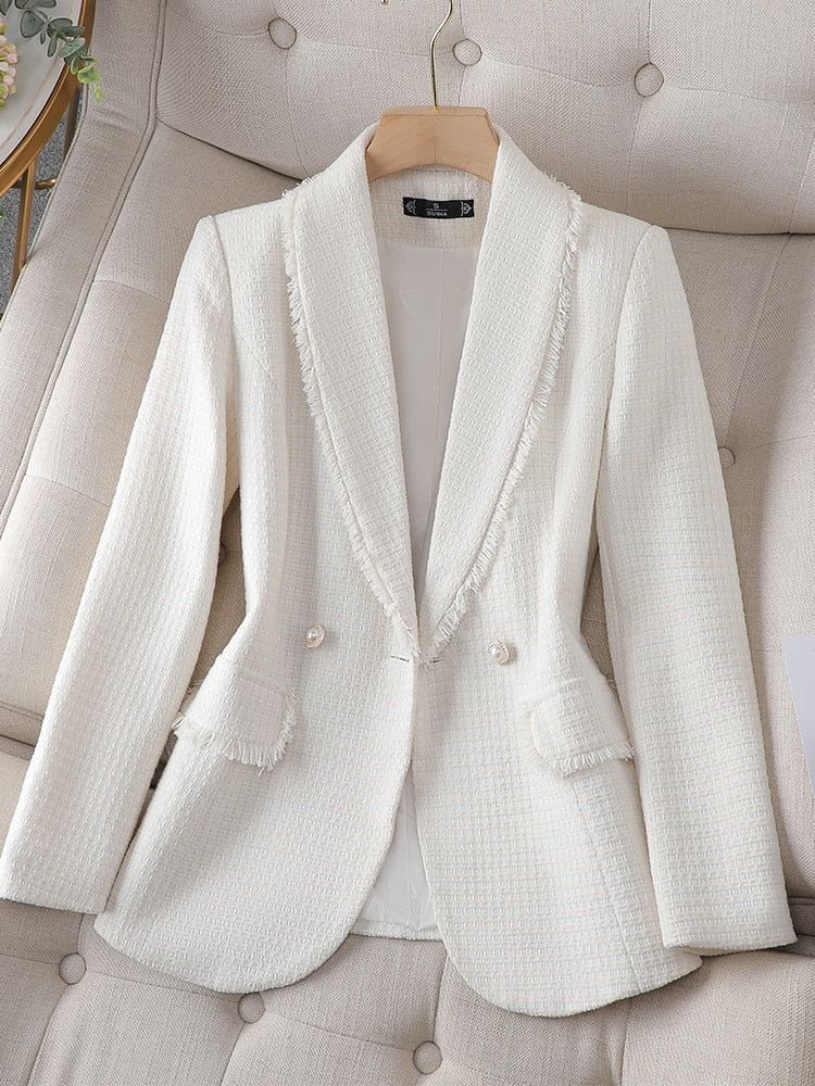 Luvik | Elegant Fringed Blazer Elena From Structured Fabric