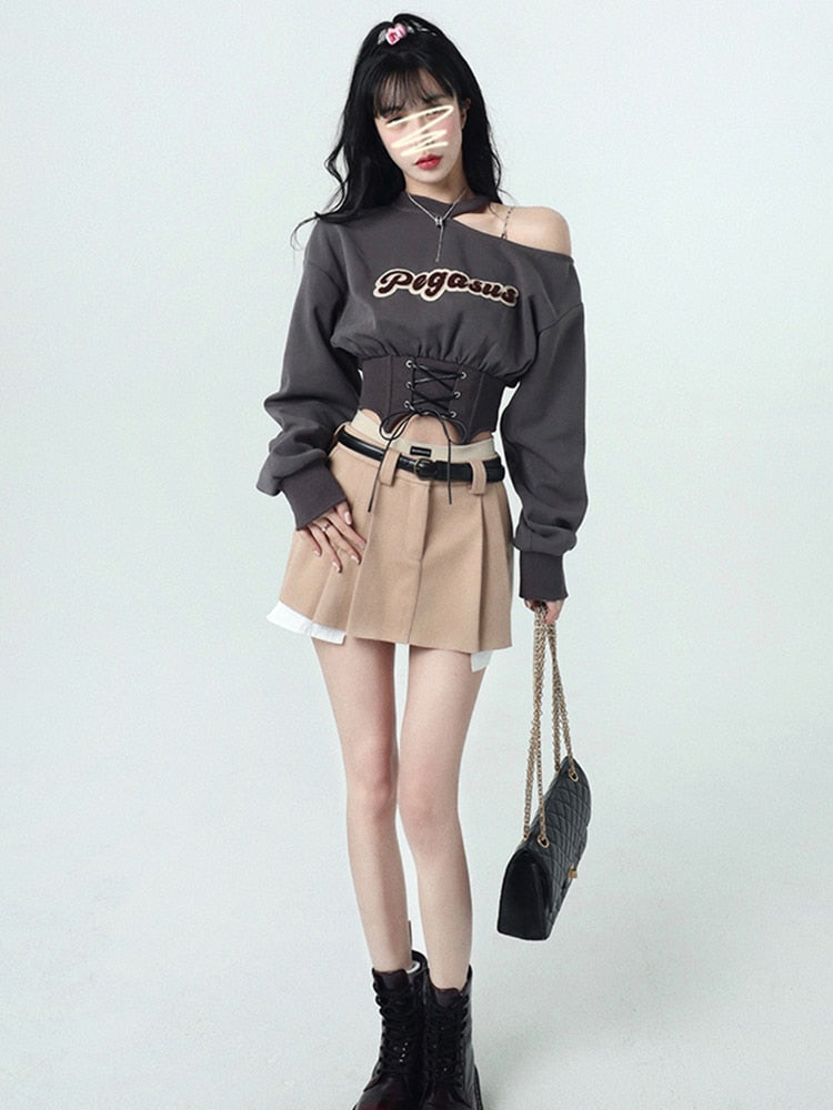 Luvik | Linke Schatten Crop Sweatshirt