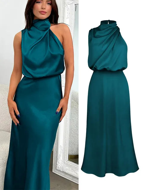 Luvik | Elegante Satiini Maxi Mekko