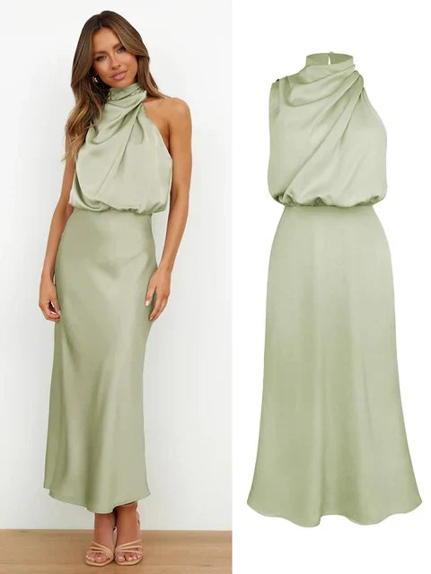 Luvik | Elegante Satiini Maxi Mekko