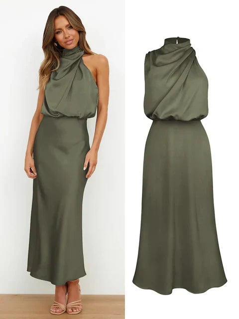 Luvik | Elegante Satiini Maxi Mekko