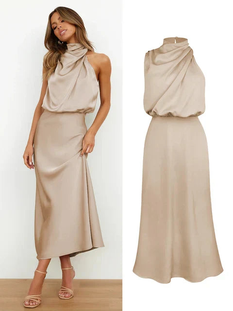 Luvik | Elegante Satiini Maxi Mekko