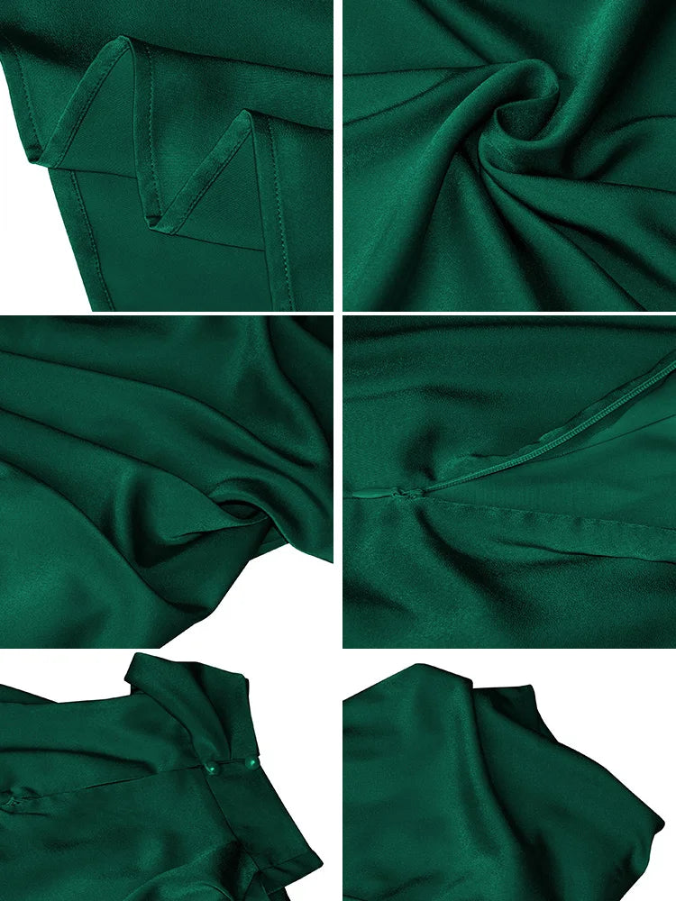 Luvik | Elegante Satiini Maxi Mekko