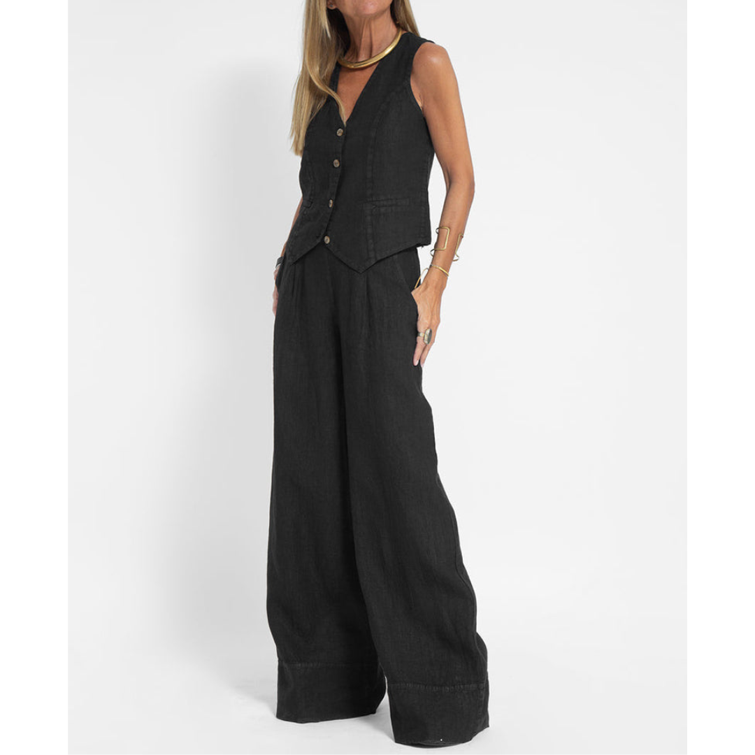 Luvik | Loose Trousers Sleeveless Linen Clothing Linen Clothing Women's Clothing