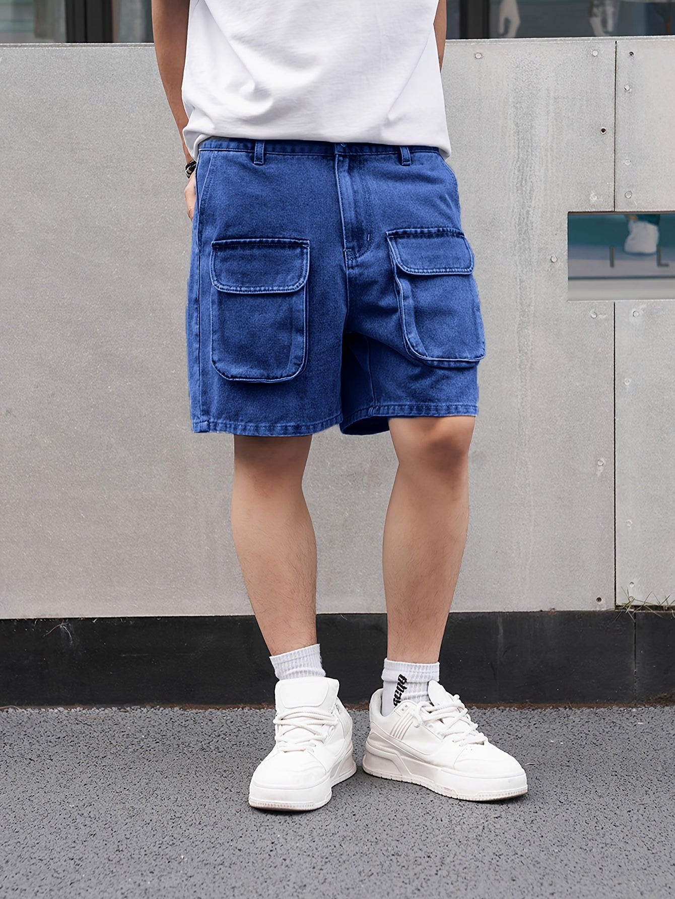 Luvik | Iloiset Denim Miesten Shortsien useilla taskuilla