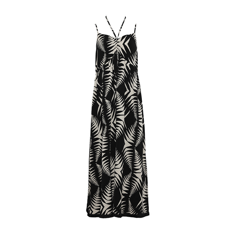 Luvik | Flowy Chiffon Printed Ripa Dress for Women