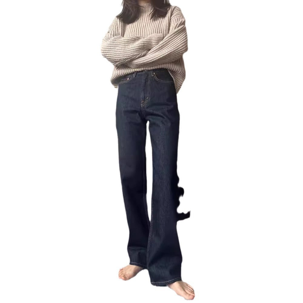 Luvik | Tencel Nelisuuntainen Stretch Korkea Vyötärö Skinny Retro Moppaus Farkut