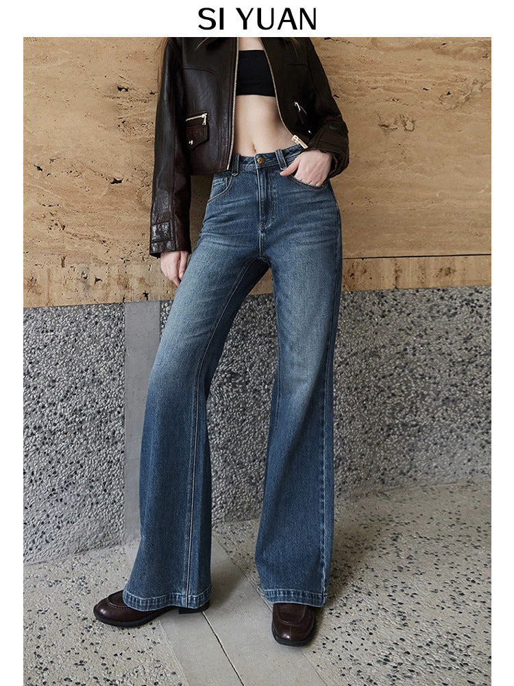 Luvik | Tencel Nelisuuntainen Stretch Korkea Vyötärö Skinny Retro Moppaus Farkut